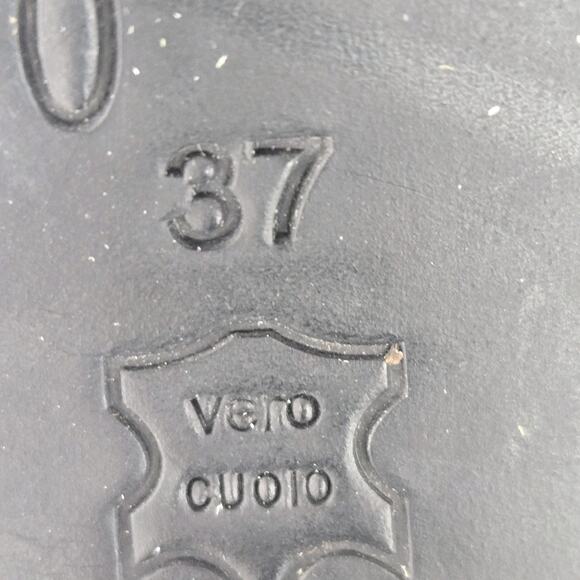 Joie Heels Womens 7 (37) Black Leather Wide Ankle Cuff Open Toe 3.5" Heel - Picture 11 of 12